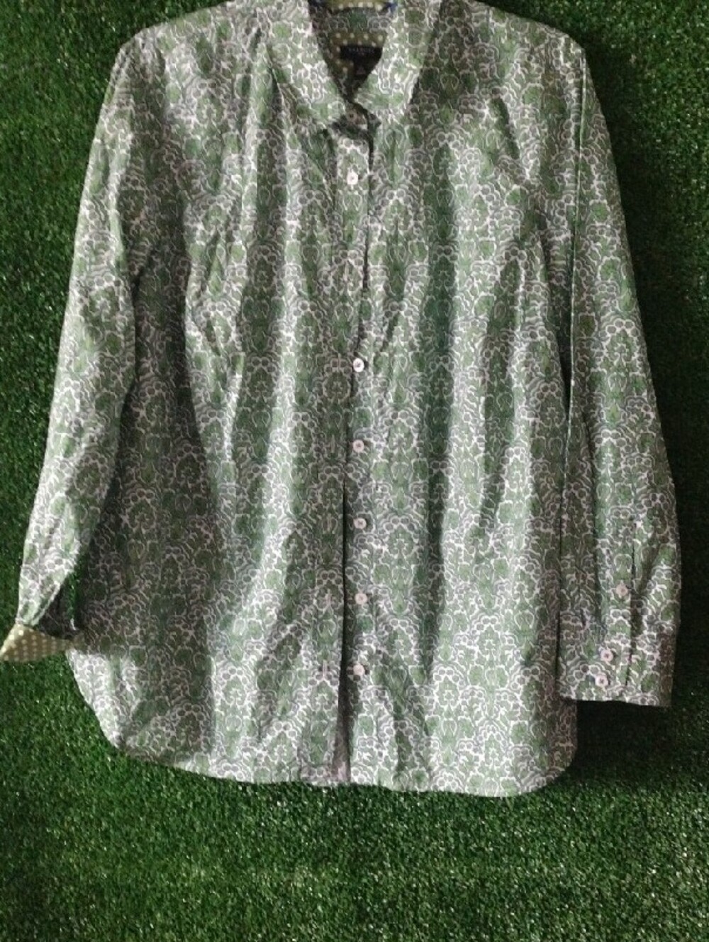 Tablots Green Printed Button-Up Shirt - Picture 2 of 5